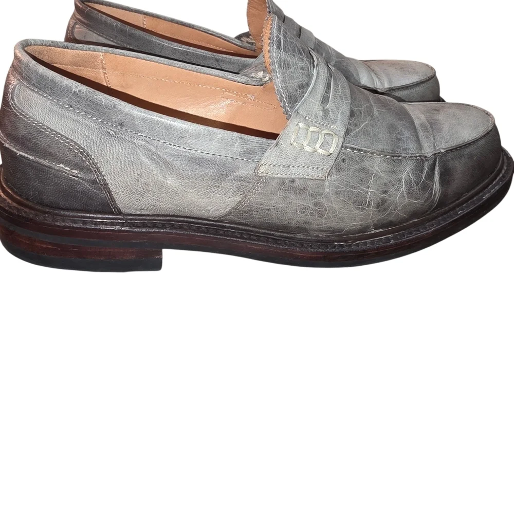 Men's Unmarked All Season Leather Penny Loafers with Dainite Soles